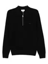 Lacoste Half-zip Polo Shirt In Black