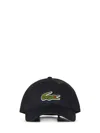 Lacoste Unisex Crocodile Badge Twill Cap - One Size In Black
