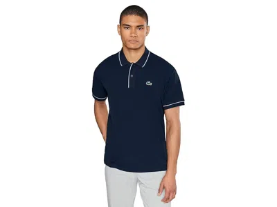 Lacoste Heat Regulating Mini Pique Golf Polo Shirt In Blue
