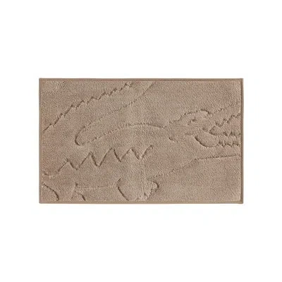 Lacoste Heritage 20x32 Quick-dry Microfiber Bath Rug With Non-slip Backing – Soft Absorbent Bathroom Mat, Ma In Light Brown