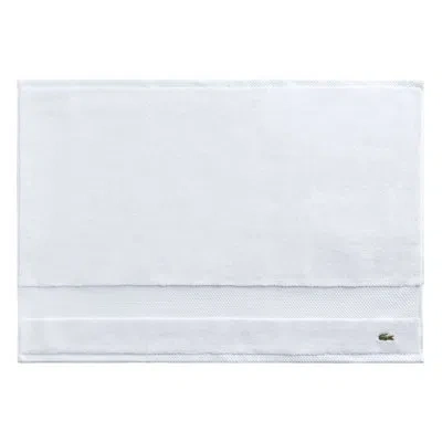 Lacoste Heritage 21x31 Bath Mat, 100% Supima Cotton, Micro-fresh® Anti-microbial In White