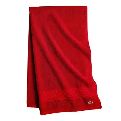 Lacoste Heritage 35" X 70" Supima Cotton Bath Sheet, Ultra Soft Absorbent Towels With Micro-fresh® Antimicro In Red