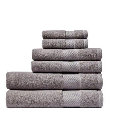 LACOSTE HERITAGE ANTI-MICROBIAL SUPIMA COTTON 6 PIECE BATH TOWEL SET