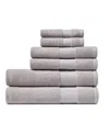 Lacoste Heritage Supima Cotton 6pc Towel Set In Micro Chip