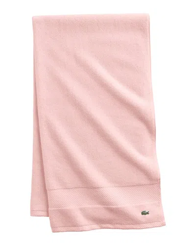 Lacoste Heritage Antimicrobial Bath Sheet In Pink