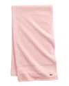 Lacoste Heritage Antimicrobial Bath Towel In Pink