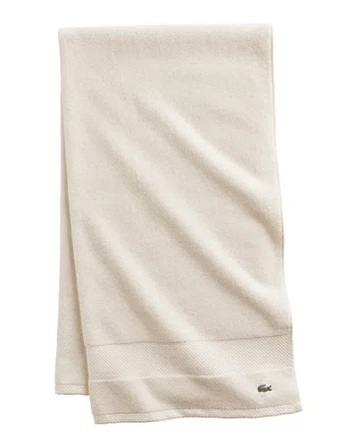 Lacoste Heritage Antimicrobial Bath Towel In White