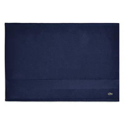 Lacoste Heritage Antimicrobial Bath Sheet In Navy