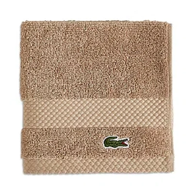 Lacoste Heritage Antimicrobial Washcloth In Sand