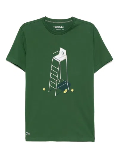 Lacoste Heritage Print T-shirt In Green