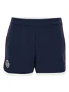 Lacoste Stretch Tennis Shorts With Piping And Side Stripe