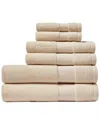 Lacoste Heritage Anti-microbial Supima Cotton 6 Piece Bath Towel Set