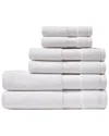 Lacoste Heritage Anti-microbial Supima Cotton 6 Piece Bath Towel Set In White