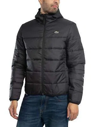 Pre-owned Lacoste Herren Gesteppte Pufferjacke, Schwarz