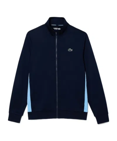 Lacoste High-necked Long-sleeved Hoodie In Blue