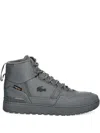 Lacoste High-top Lace-up Sneakers In Gray