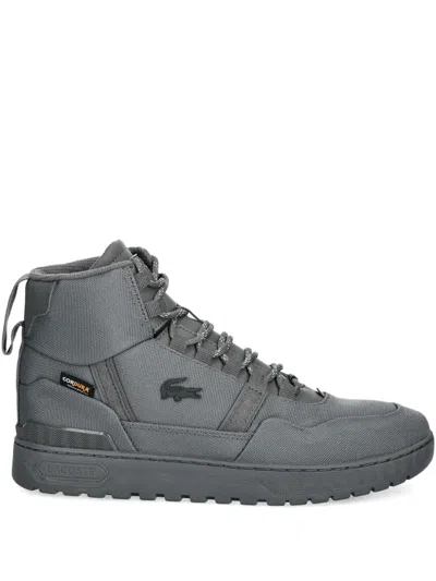 Lacoste High-top Lace-up Sneakers In Gray
