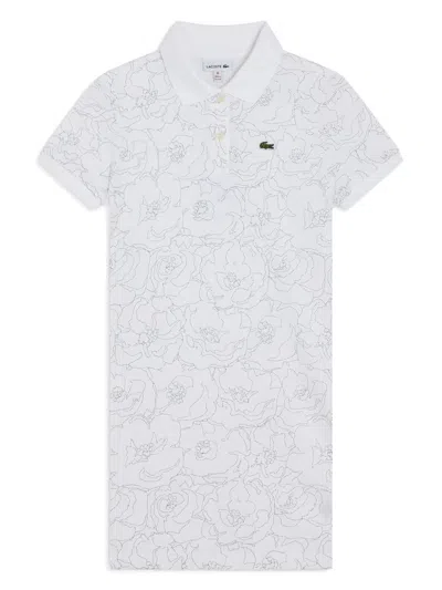 Lacoste Kids' Holiday Polo Dress In White