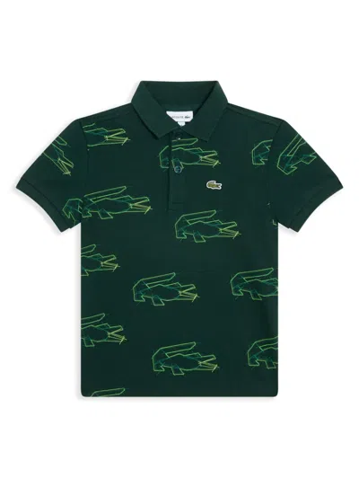 Lacoste Kids' Holiday Polo Shirt In Green