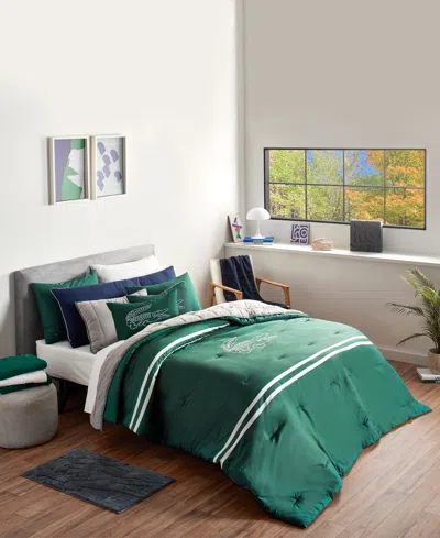 Lacoste Home Big Croc 3-pc. Comforter Set, Full/queen In Green