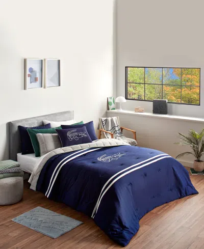 Lacoste Home Big Croc 3-pc. Comforter Set, Full/queen In Blue