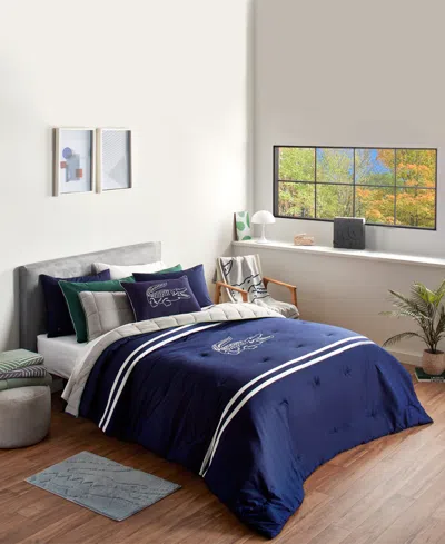 Lacoste Home Big Croc 3-pc. Comforter Set, Full/queen In Navy