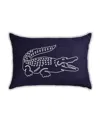 Lacoste Home Big Croc Decorative Pillow, 16" X 24" In Navy