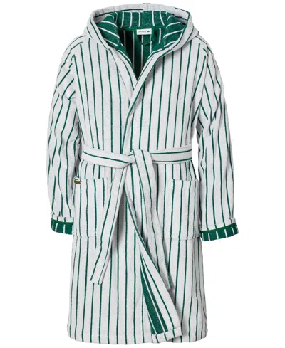 Lacoste Home Centre Mark Cotton Bath Robes In Green