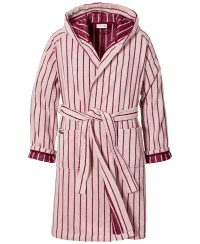 Lacoste Home Centre Mark Cotton Bath Robes In Pink