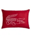 Lacoste Home Closeout!  Big Croc Decorative Pillow, 16" X 24" In Red
