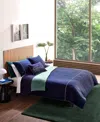 Lacoste Home Court Lines 3-pc. Comforter Set, Full/queen In Navy