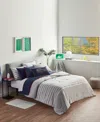 Lacoste Home Closeout!  Court Stripe 3-pc. Comforter Set, King In Grey