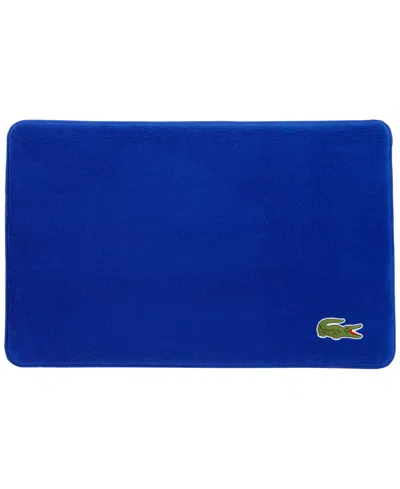 Lacoste Home Crocodile Memory Foam Bath Rug, 19" X 30" In Surf Blue