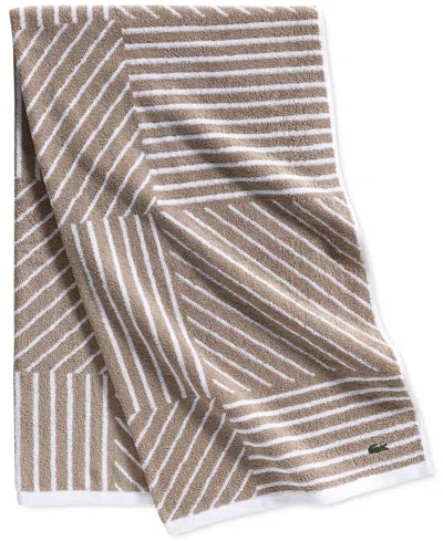 Lacoste Home Guethary Bath Towel, 30" X 54" In Sand