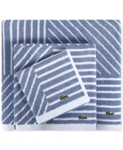 Lacoste Home Guethary Bath Towels In Denim