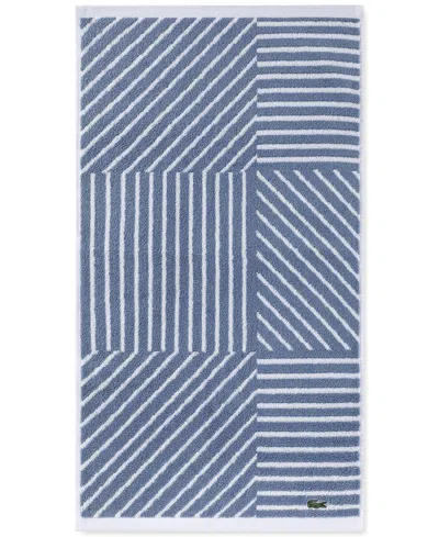 Lacoste Home Guethary Hand Towel, 16" X 30" In Denim