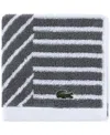 Lacoste Home Guethary Washcloth, 13" X 13" In Meteorite