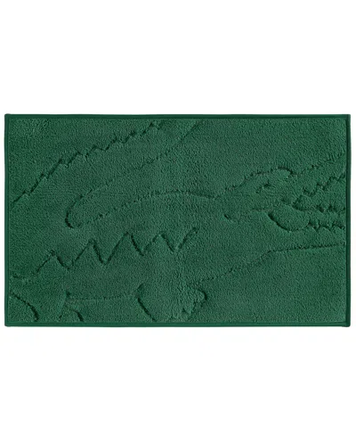 Lacoste Home Heritage Anti-microbial Bath Rug, 20" X 32" In Croc Green