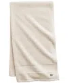 Lacoste Home Heritage Anti-microbial Supima Cotton Bath Sheet, 35" X 70" In Chalk