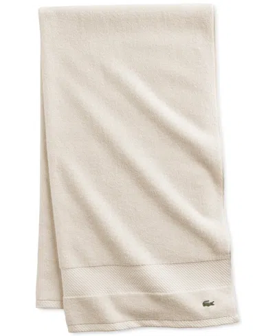 Lacoste Home Heritage Anti-microbial Supima Cotton Bath Sheet, 35" X 70" In Chalk