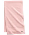 Lacoste Home Heritage Anti-microbial Supima Cotton Bath Towel, 30" X 54" In Lt Pink