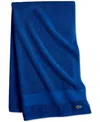 Lacoste Home Heritage Anti-microbial Supima Cotton Bath Sheet, 35" X 70" In Surf Blue