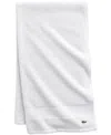 Lacoste Home Heritage Anti-microbial Supima Cotton Bath Sheet, 35" X 70" In White