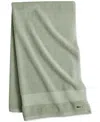 Lacoste Home Heritage Anti-microbial Supima Cotton Bath Towel, 30" X 54" In Aloe