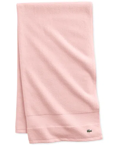 Lacoste Home Heritage Anti-microbial Supima Cotton Bath Towel, 30" X 54" In Lt Pink