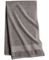 Lacoste Home Heritage Anti-microbial Supima Cotton Bath Towel, 30" X 54" In Meteorite