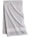 Lacoste Home Heritage Anti-microbial Supima Cotton Bath Towel, 30" X 54" In Micro Chip