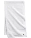 Lacoste Home Heritage Anti-microbial Supima Cotton Bath Towel, 30" X 54" In White