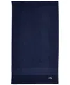 Lacoste Home Heritage Anti-microbial Supima Cotton Hand Towel, 16" X 30" In Navy