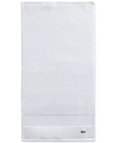 Lacoste Home Heritage Anti-microbial Supima Cotton Hand Towel, 16" X 30" In White